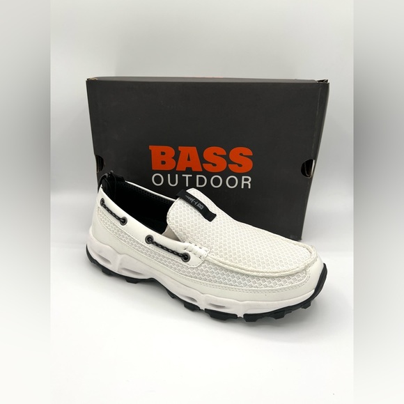 GH Bass Outdoor Round Toe Slip On Women's White Aqua Deck Shoes Size 9.5M NWB - Picture 1 of 9